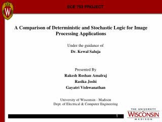 A Comparison of Deterministic and Stochastic Logic for Image Processing Applications
