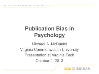 Publication Bias in Psychology