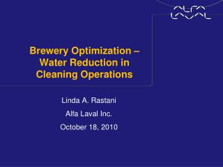 Brewery Optimization – Water Reduction in Cleaning Operations