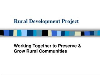 Rural Development Project