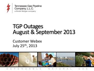 TGP Outages August &amp; September 2013
