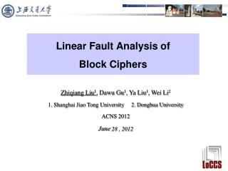 Linear Fault Analysis of Block Ciphers