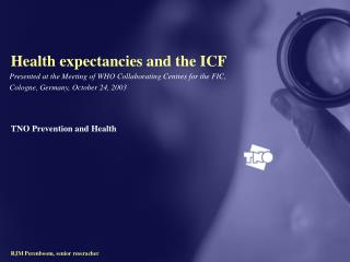 Health expectancies and the ICF