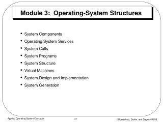 Module 3: Operating-System Structures