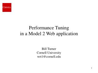 Performance Tuning in a Model 2 Web application