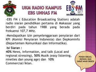 Ukm Radio Kampus EBS UNHAS FM
