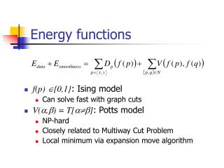 Energy functions
