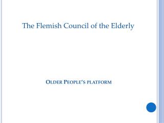 Older People’s platform