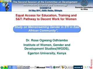 Study on Mainstreaming Gender in STI in East African Community”,