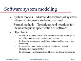 Software system modeling