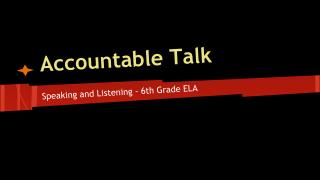 Accountable Talk