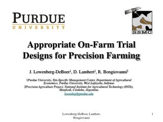 Appropriate On-Farm Trial Designs for Precision Farming