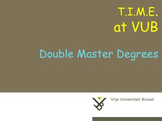Double Master Degrees