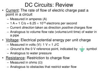 DC Circuits: Review