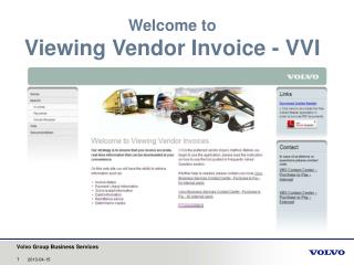 Welcome to Viewing Vendor Invoice - VVI
