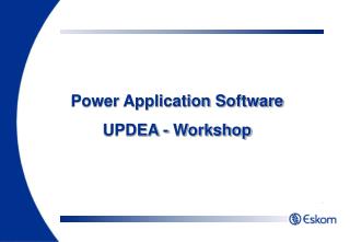 Power Application Software UPDEA - Workshop