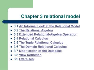 Chapter 3 relational model