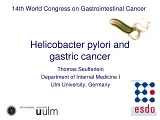 Helicobacter pylori and gastric cancer