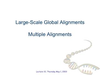 Large-Scale Global Alignments Multiple Alignments
