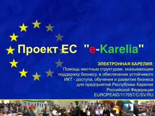 Проект ЕС &quot; e - Karelia &quot;