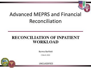 Advanced MEPRS and Financial Reconciliation