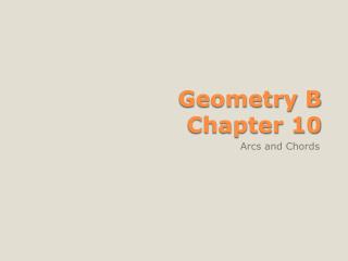 Geometry B Chapter 10