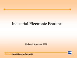 Industrial Electronic Features