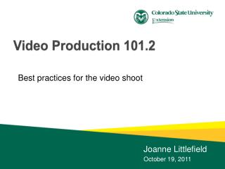 Video Production 101.2