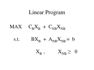 Linear Program