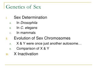 Genetics of Sex