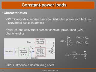 DC micro-grids comprise cascade distributed power architectures – converters act as interfaces