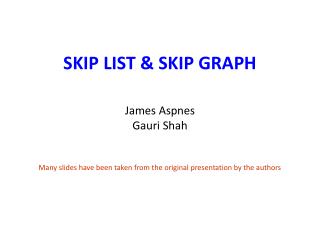 SKIP LIST &amp; SKIP GRAPH