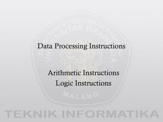 Data Processing Instructions