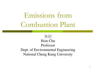 Emissions from Combustion Plant
