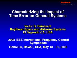 Characterizing the Impact of Time Error on General Systems