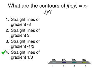 What are the contours of f(x,y) = x-3y ?