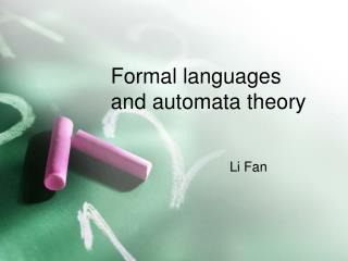 Formal languages and automata theory