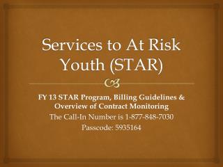 Services to At Risk Youth (STAR)