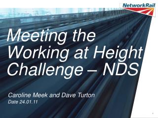 Meeting the Working at Height Challenge – NDS