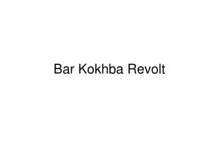 Bar Kokhba Revolt