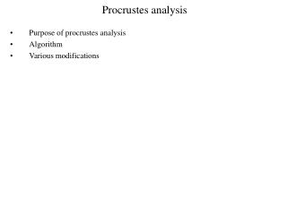 Procrustes analysis