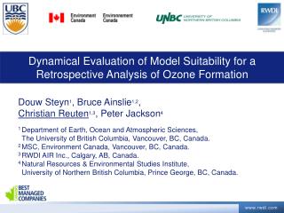 Dynamical Evaluation of Model Suitability for a Retrospective Analysis of Ozone Formation