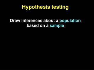 Hypothesis testing