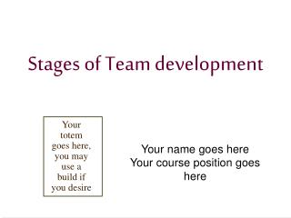 Stages of Team development