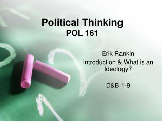 Political Thinking POL 161