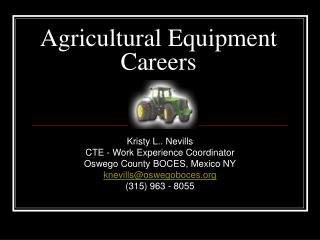 Agricultural Equipment Careers