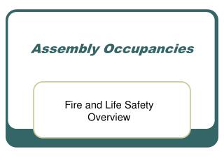 Assembly Occupancies
