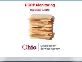 HCRP Monitoring December 7, 2012