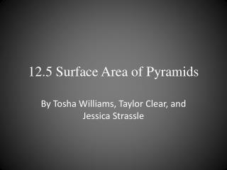 12.5 Surface Area of Pyramids