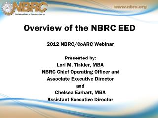 Overview of the NBRC EED